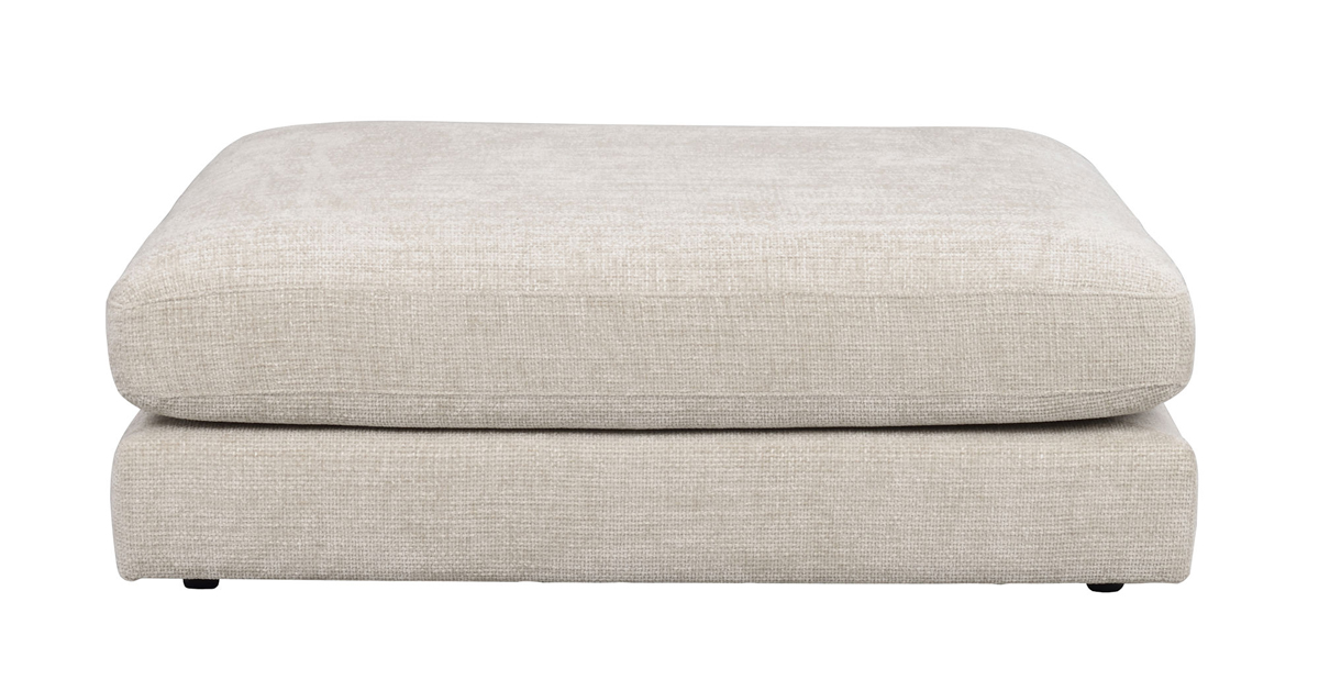 Fusshocker Hocker ALMA hellgrau 112 x 103 cm