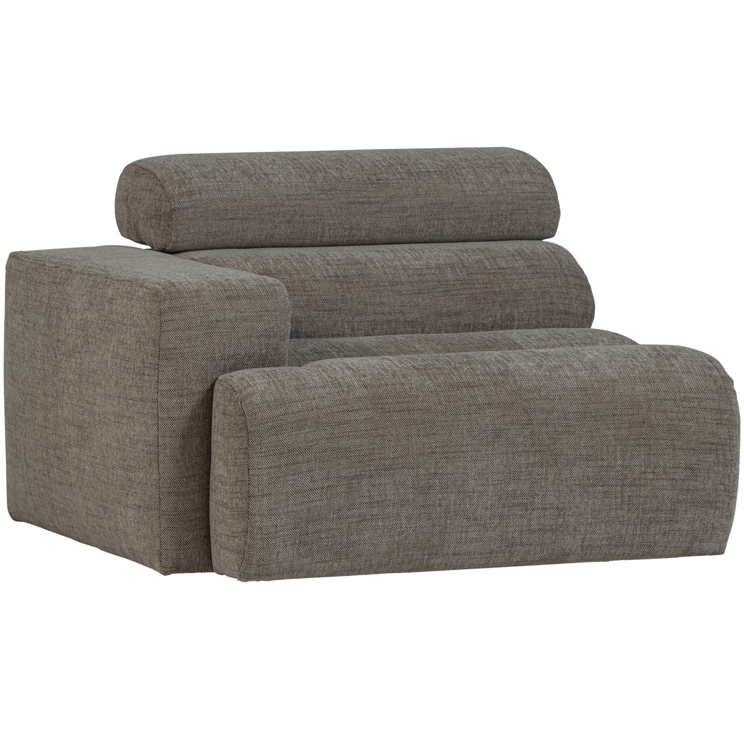 Sofaelement NOVI mit Armlehne links Element Webstoff grau melange