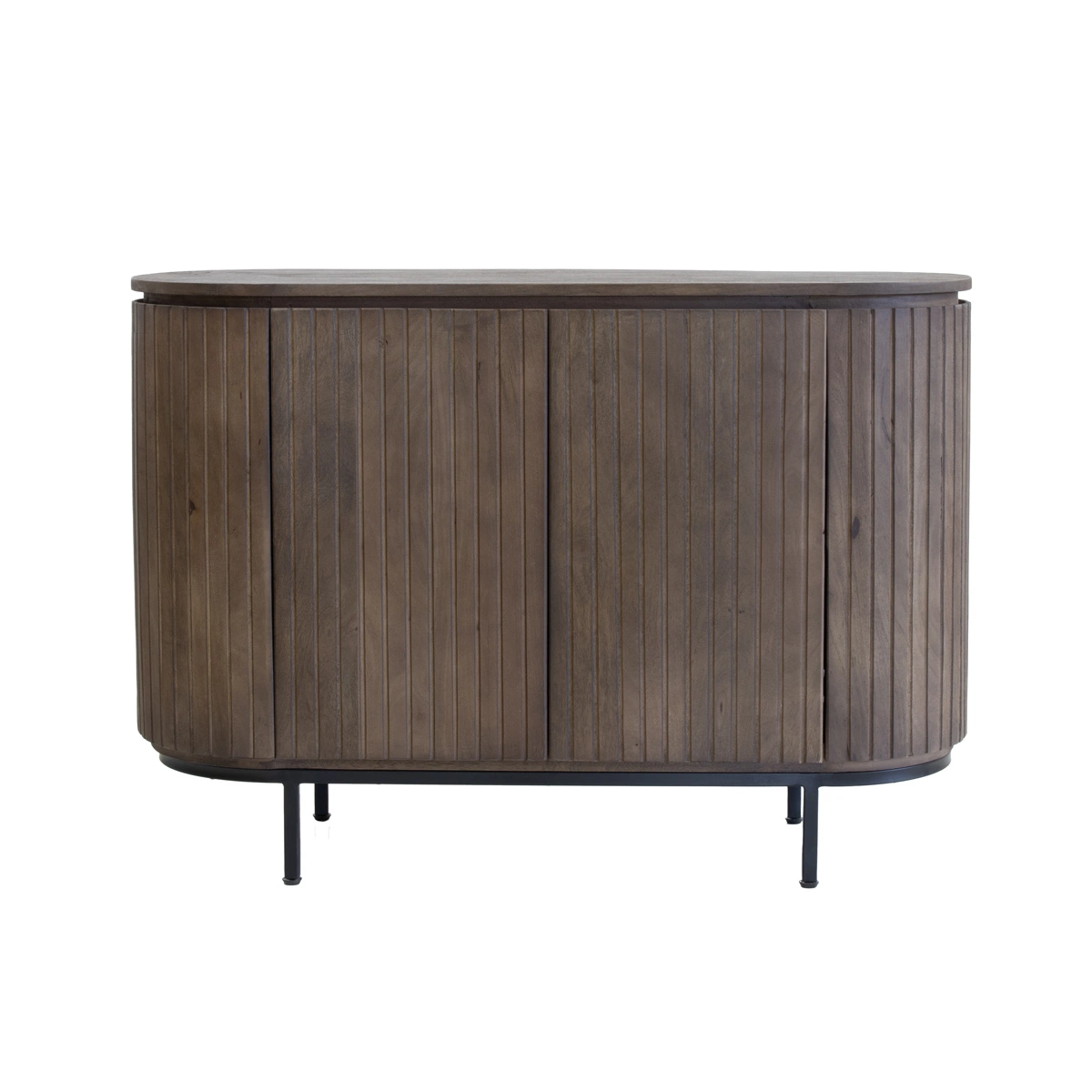 Sideboard LORA 115 cm mit 2 Türen Kommode Mango Massivholz dunkelbraun
