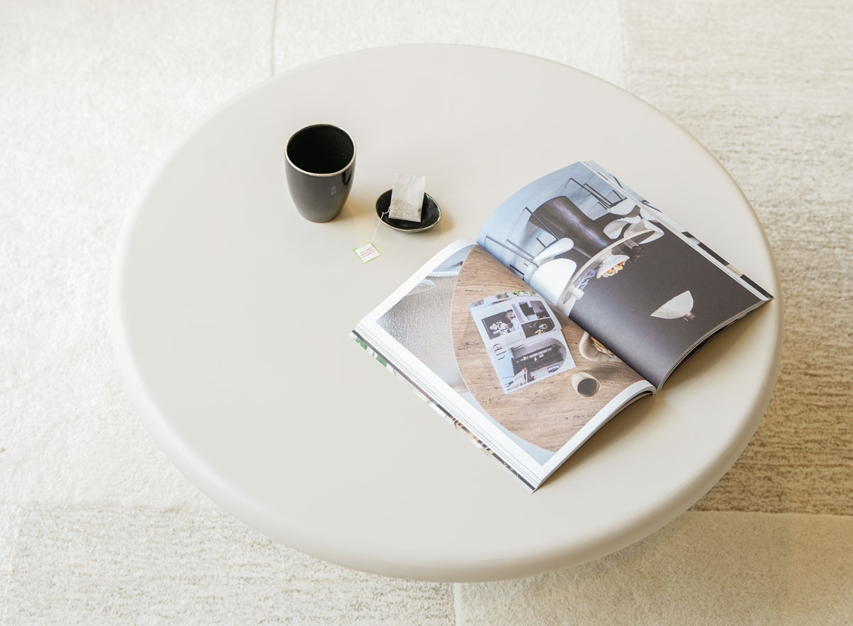 Couchtisch Jade rund Ø 80 cm beige  