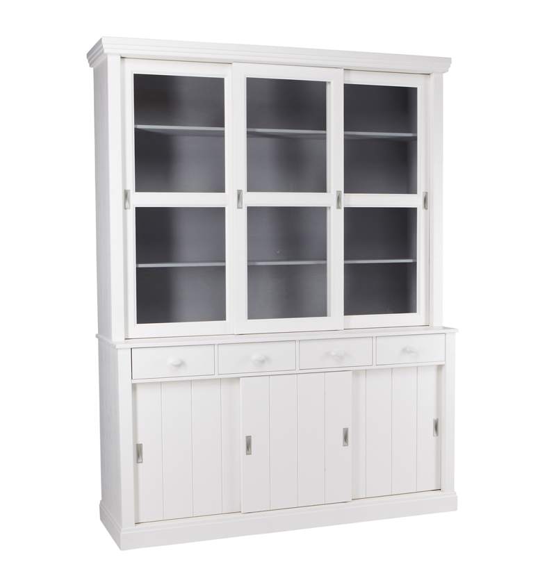 wooog Vitrine LAGOS Schrank weiss Küchenschrank