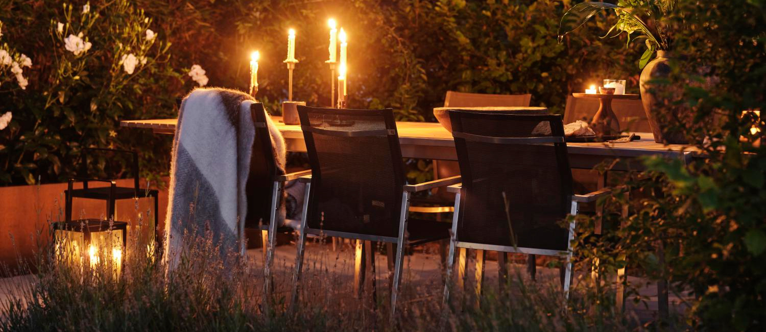 Gartensessel NAOS Edelstahl Stapelstuhl Dinnerstuhl