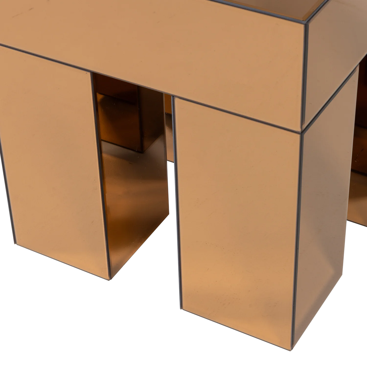 Beistelltisch MIRROX H 50 cm MDF Spiegelglas