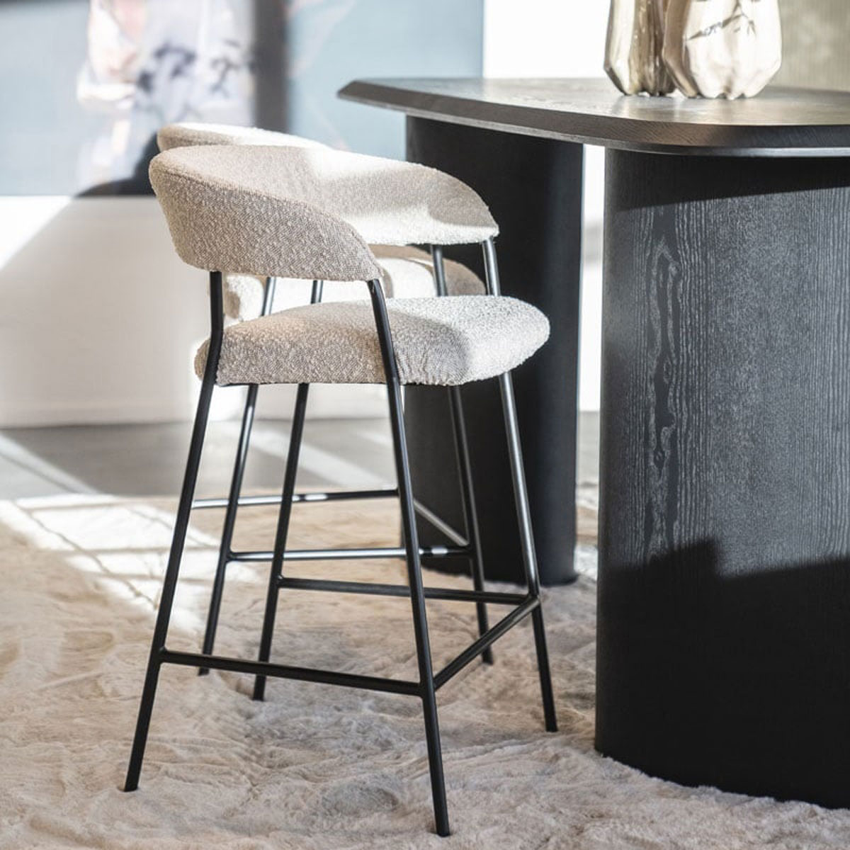 Barhocker Luka SH 67,5 cm beige Barstuhl