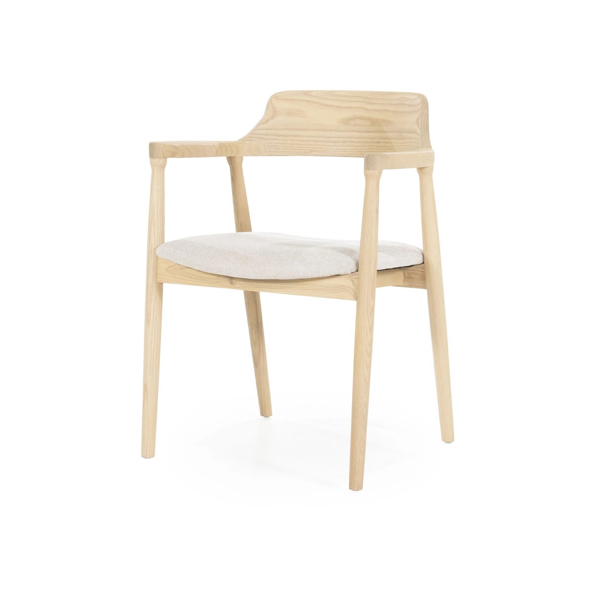 Esszimmerstuhl Stuhl SCANDI Jorick Stoff beige Eiche