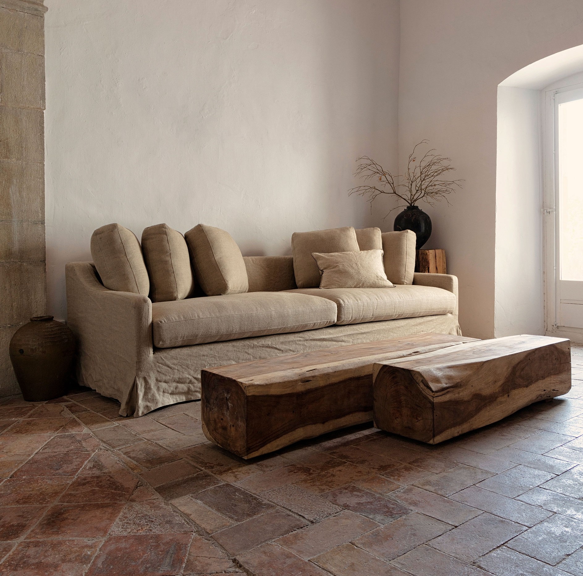 Couchtisch Baumstamm DHARM 165 cm massiv  