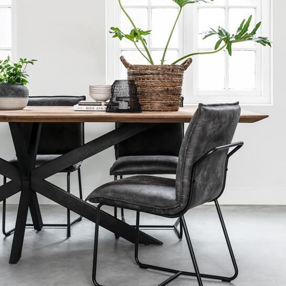 DTP HOME Esstisch Curves 210 x 100 cm Teakholz Metall