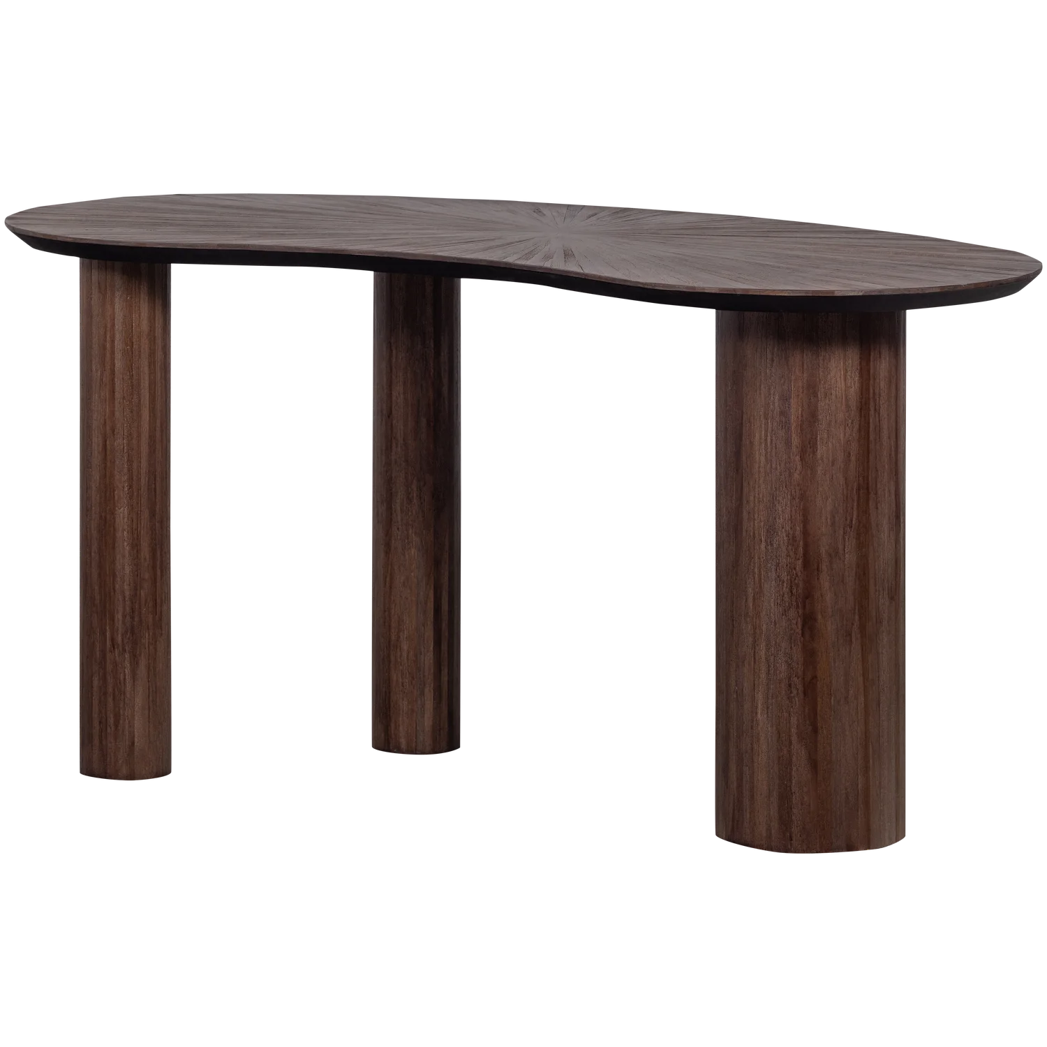 Schreibtisch SUN ORGANIC 150 x 62 cm Teakholz massiv braun