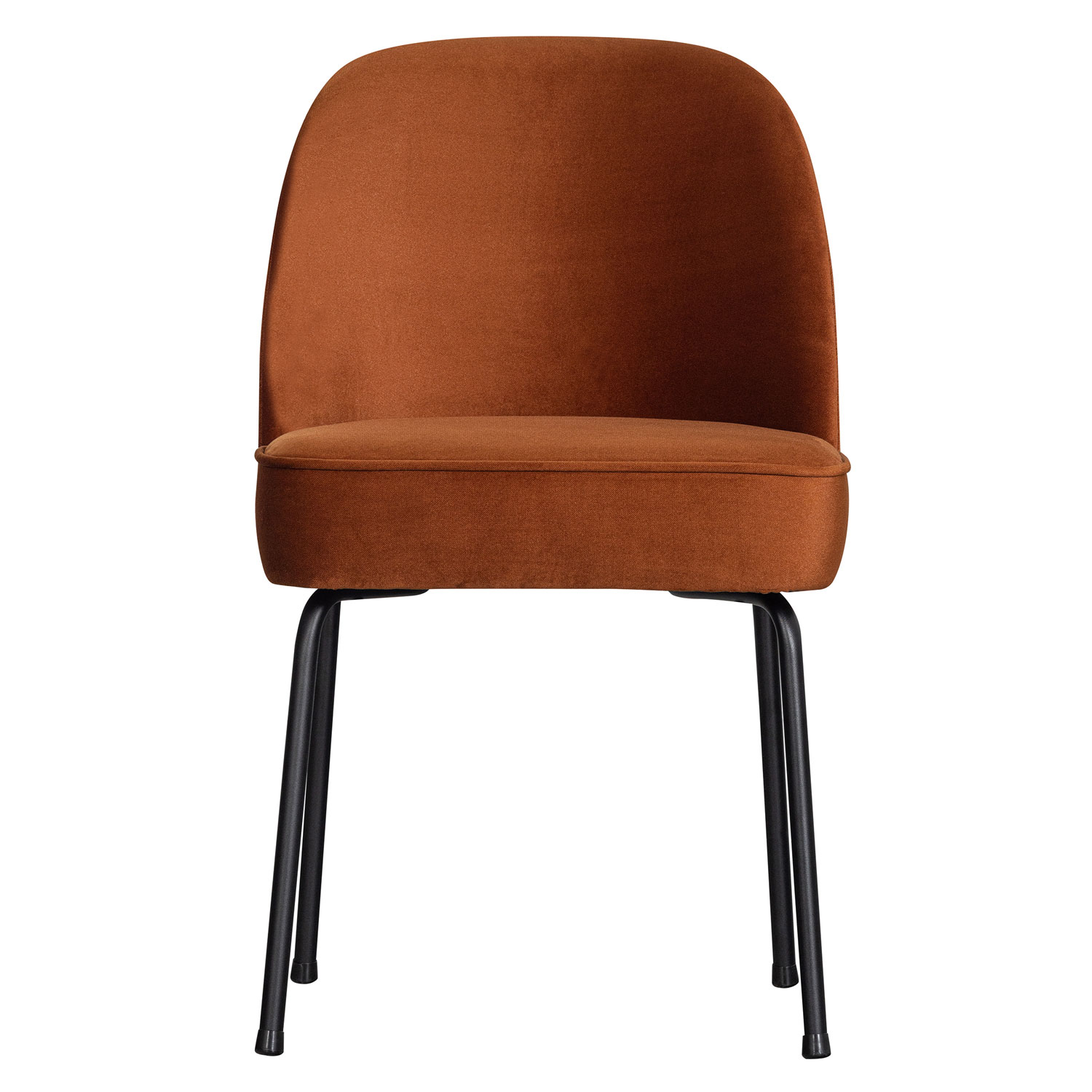 2er Set Esszimmerstuhl Vogue Samt rostfarben