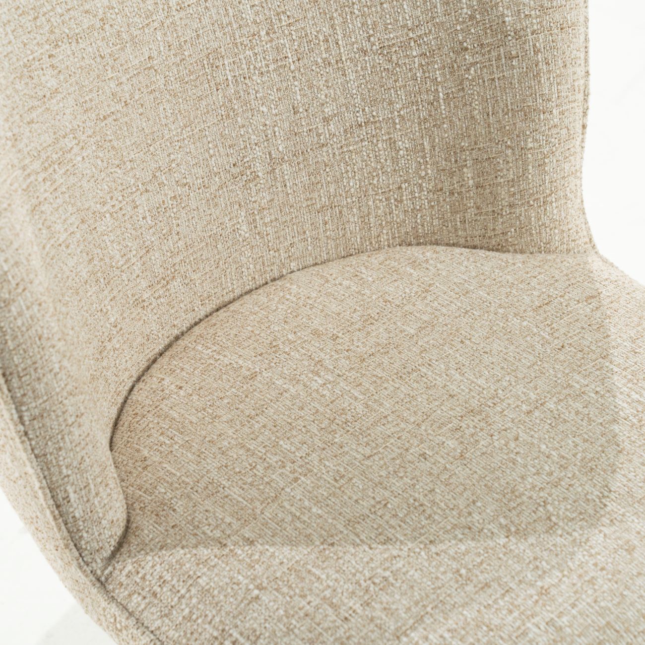 Esszimmerstuhl MOLLY drehbar Stoff beige Drehstuhl