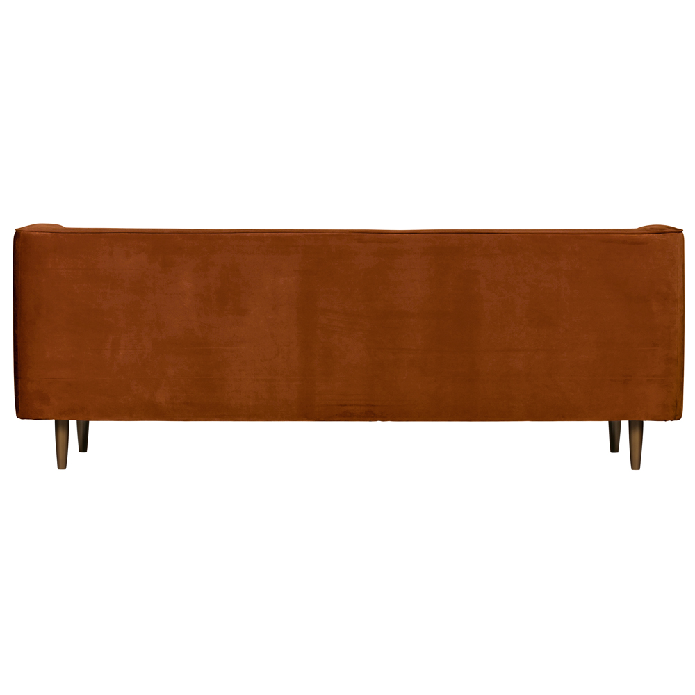 vtwonen 3 Sitzer Sofa Studio Samt rost 220 cm Samtcouch Couch