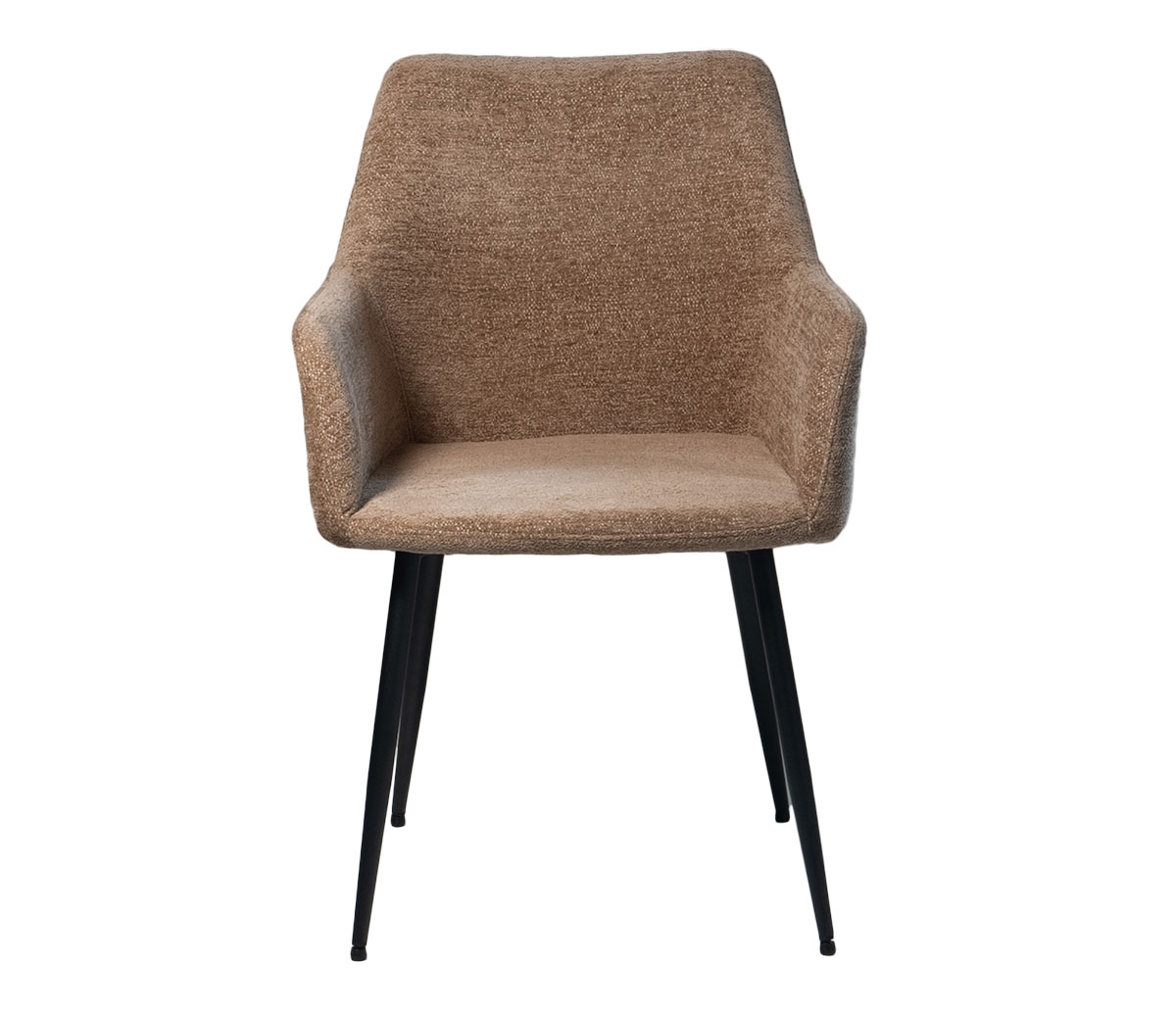 Esszimmerstuhl Stuhl Maribell mit Armlehne Metall Bezug taupe