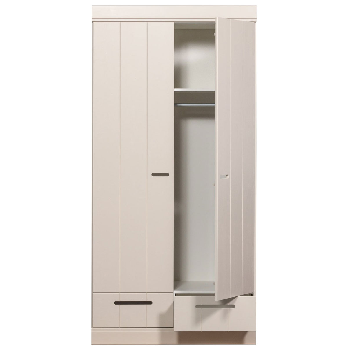 woood  Kleiderschrank Connect Kiefer staubgrau Schrank