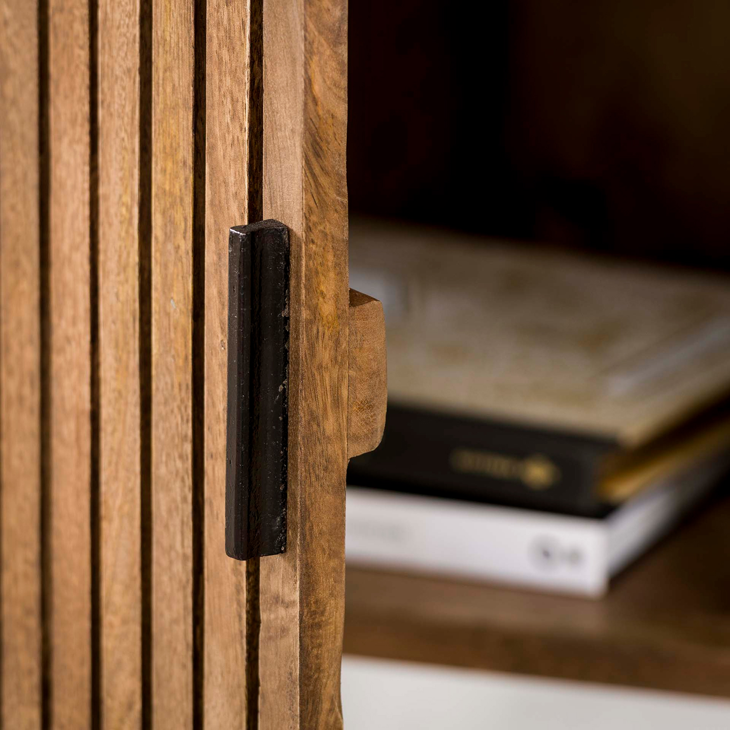 Weinschrank FARMLAND H 90 cm Mango Holz