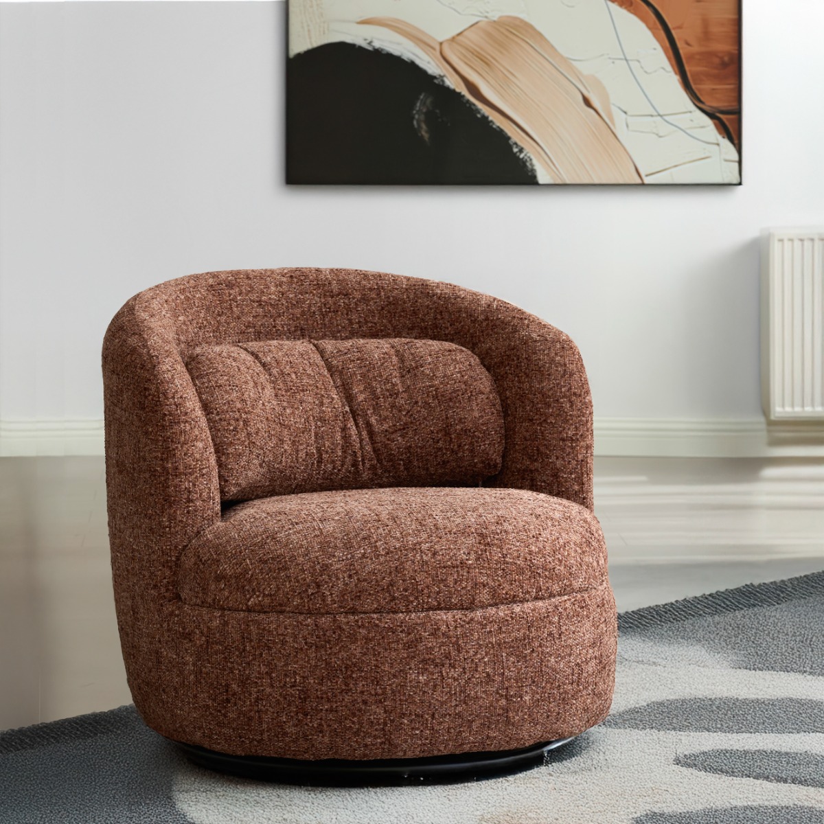Sessel Britt Drehsessel Stoff Bordeaux Relaxsessel Fernsehsessel