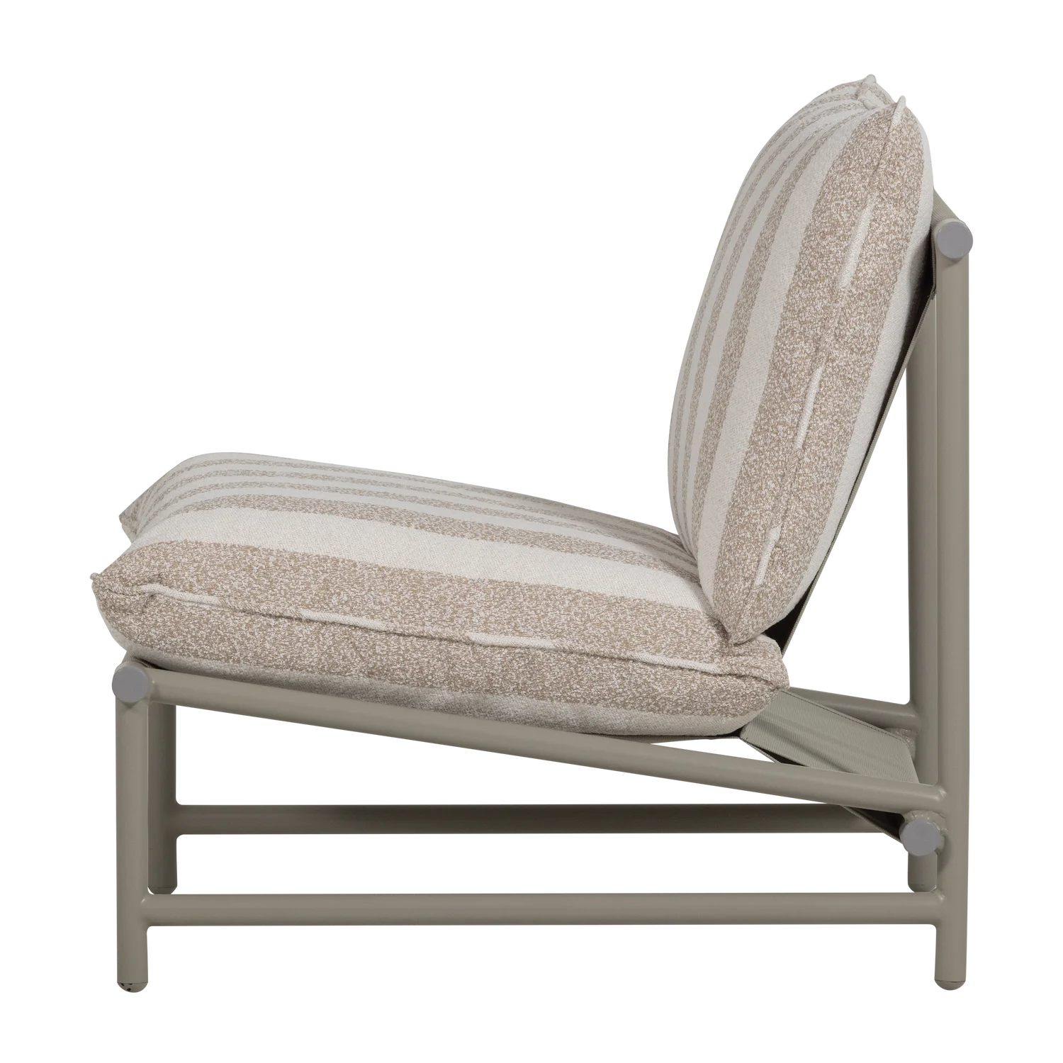 Outdoor Lounge Sessel ELVO Aluminium Olefinbezug Streifen Gartensessel