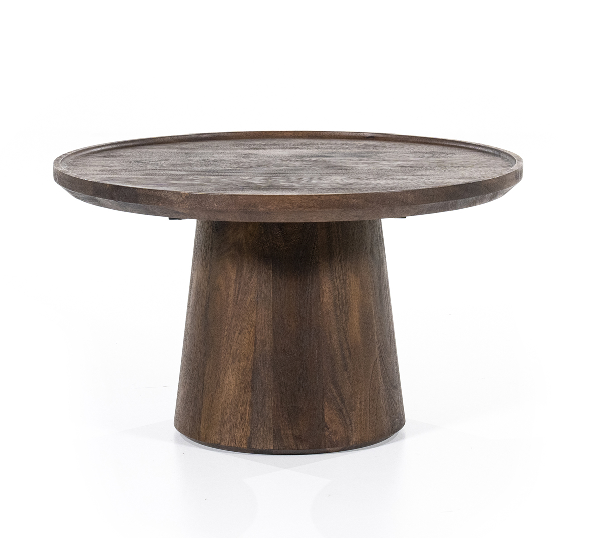 Couchtisch Ron rund Ø 66 cm Mango Holz braun