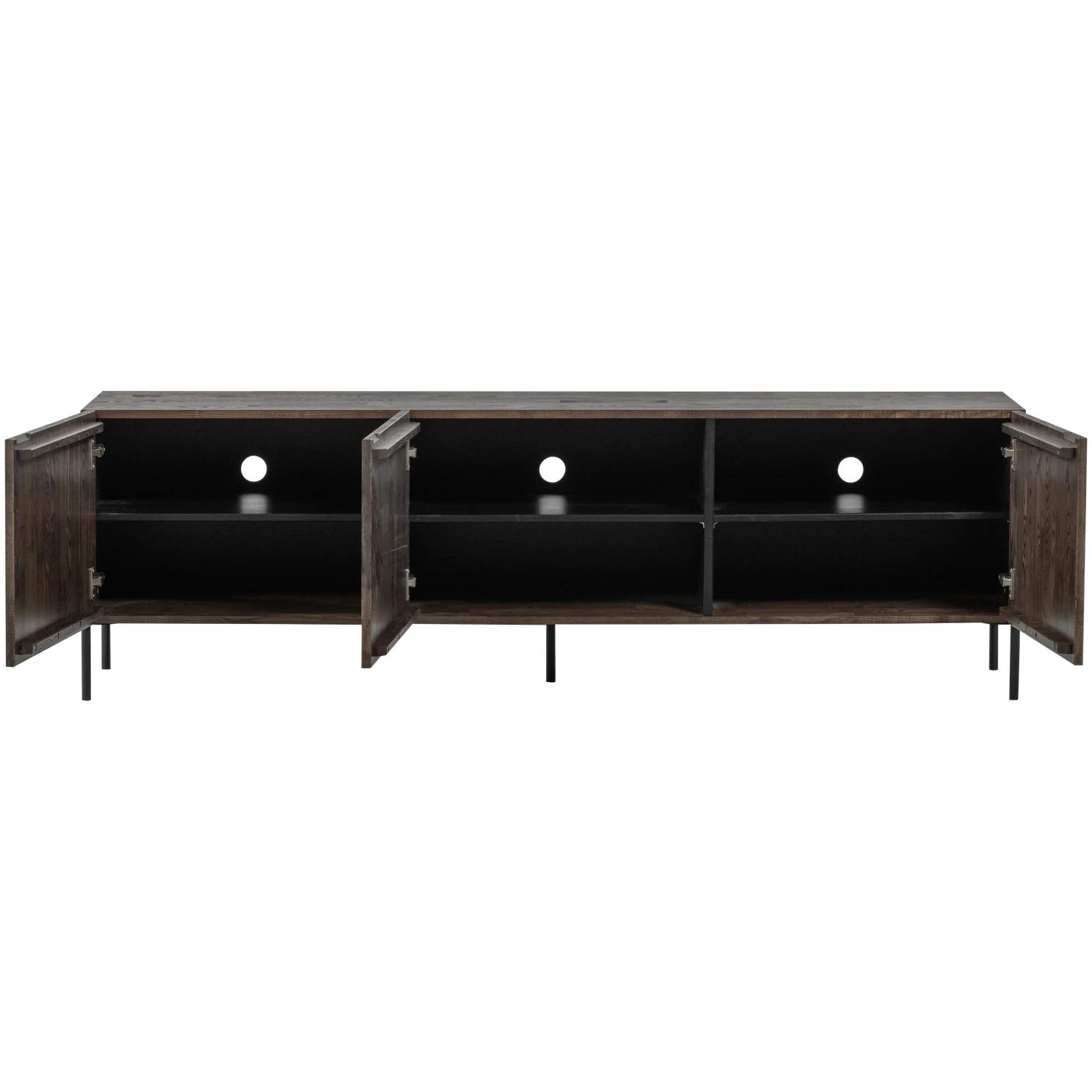 TV Möbel Lowboard BONO Gravure 180 cm Esche braun