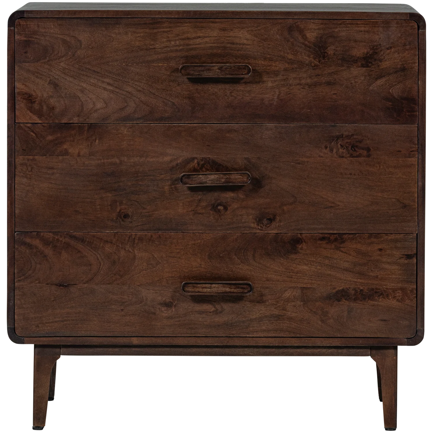 Sideboard LIYA B 90 cm Schubladenschrank Mangoholz dunkelbraun