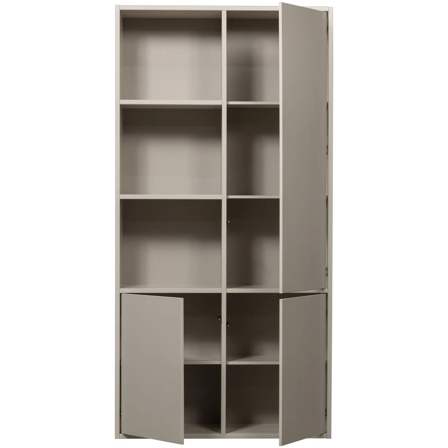 Schrank MEGGY rechts geschlossen 108 cm Holzschrank Kiefer Massiv staubgrau