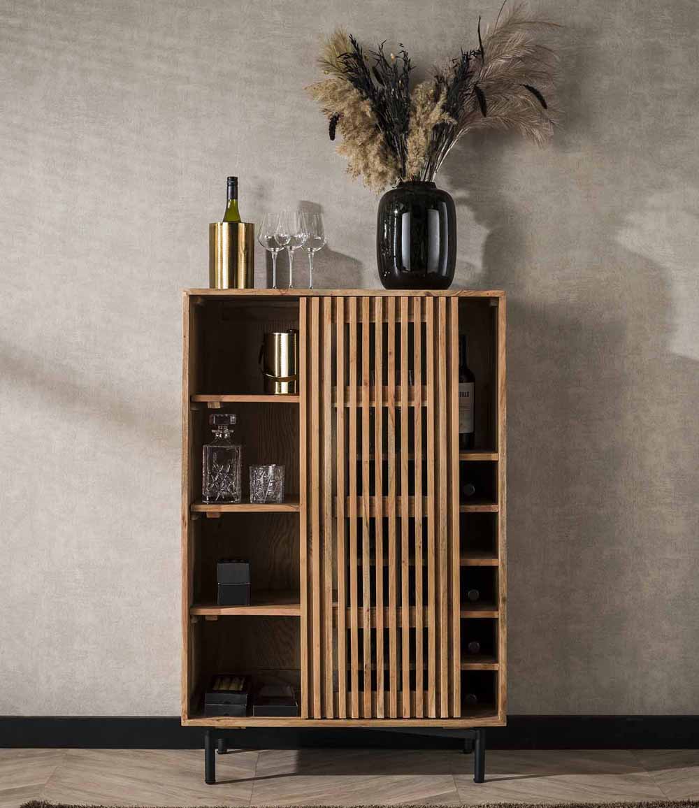 Weinschrank Kommode Highboard SALDO Akazie