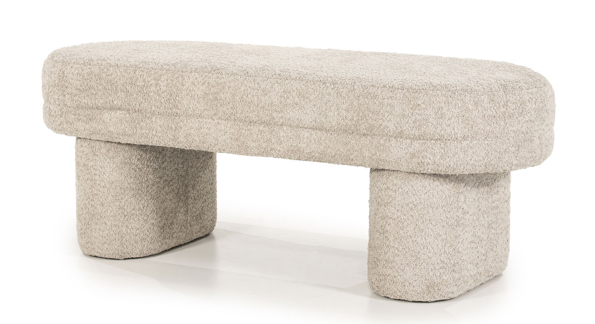 Esstischbank Rama 120 cm Teddystoff taupe Sitzbank