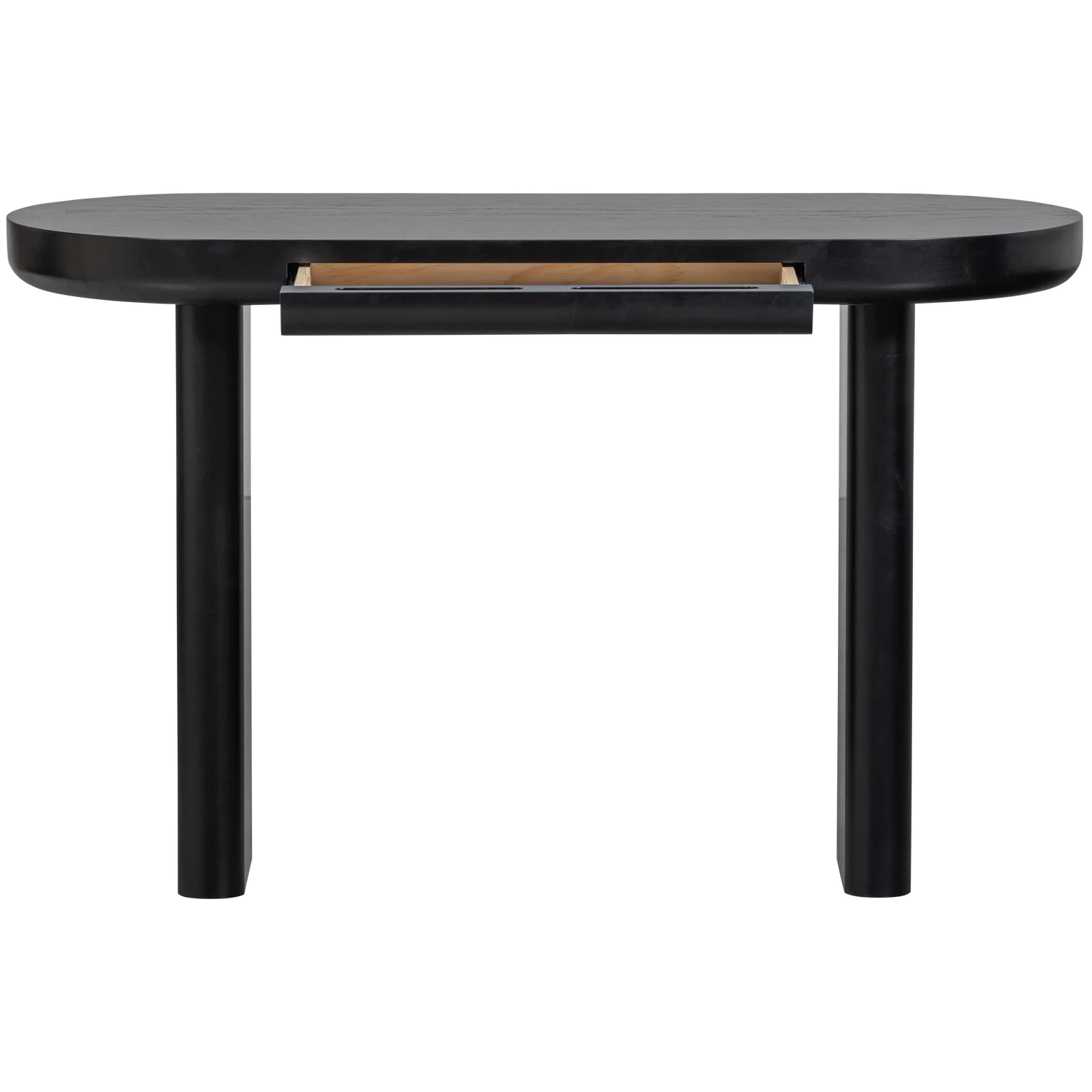 Schreibtisch MAEL 120 x 50 cm MDF furniert schwarz