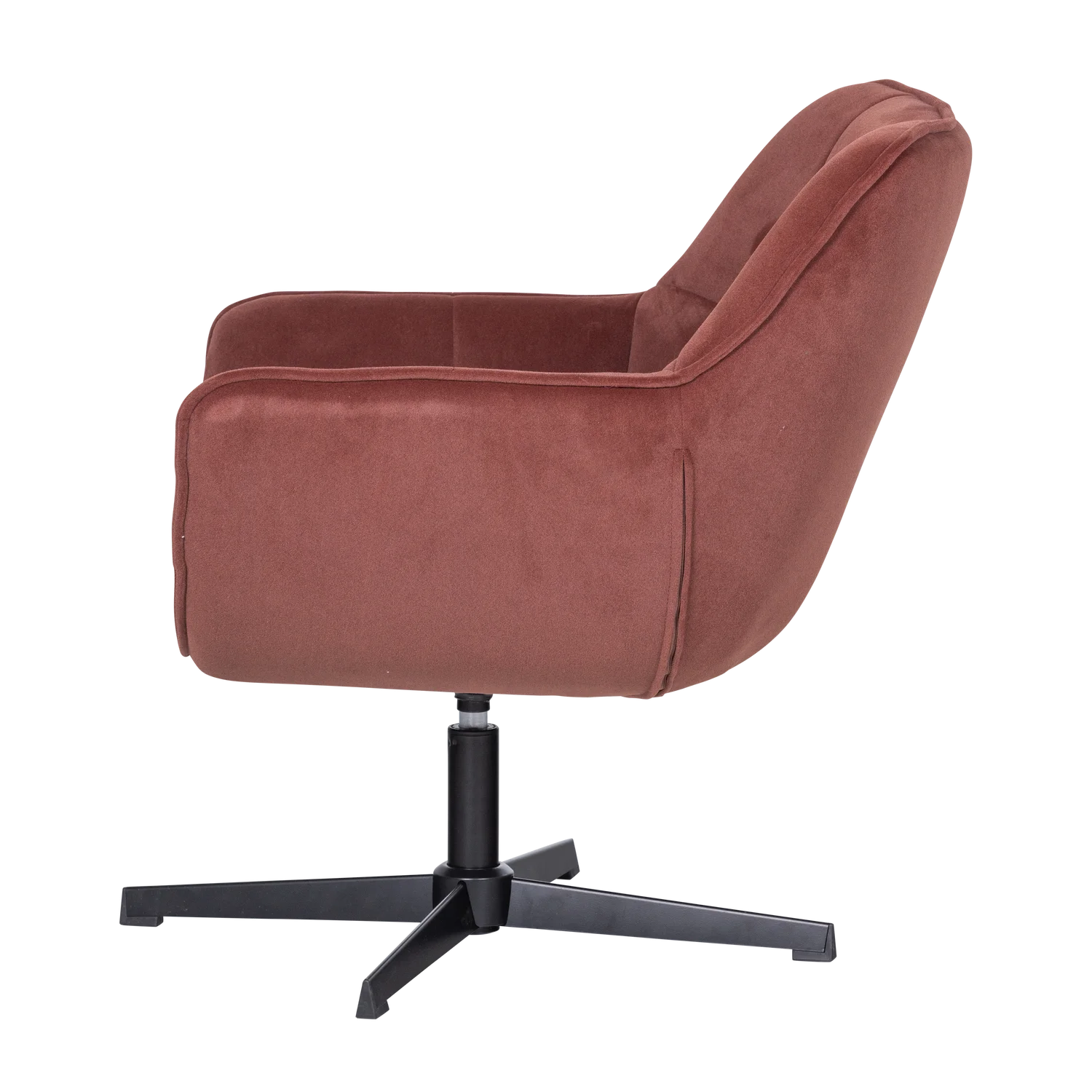 Drehsessel WIBO drehbar Velvet Samt braun rot Sessel