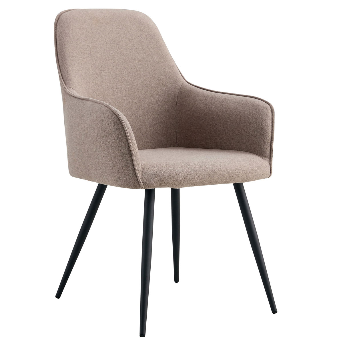 2er Set Armlehnstuhl HARALD Stoff stone Dinnerstuhl Esstischstuhl