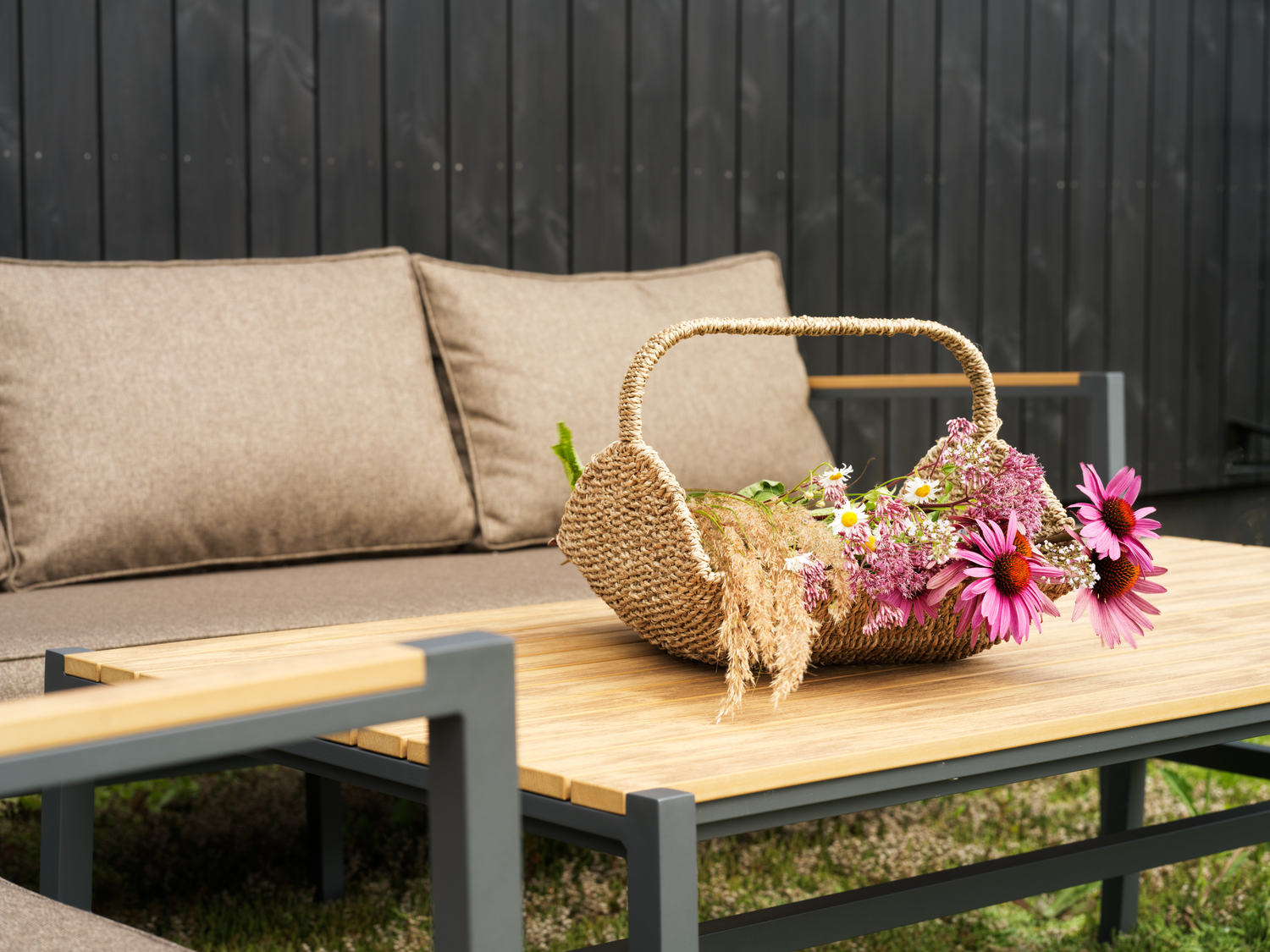 Garten Lounge Möbel Set Ecksofa Cap incl. Couchtisch Aluminium 