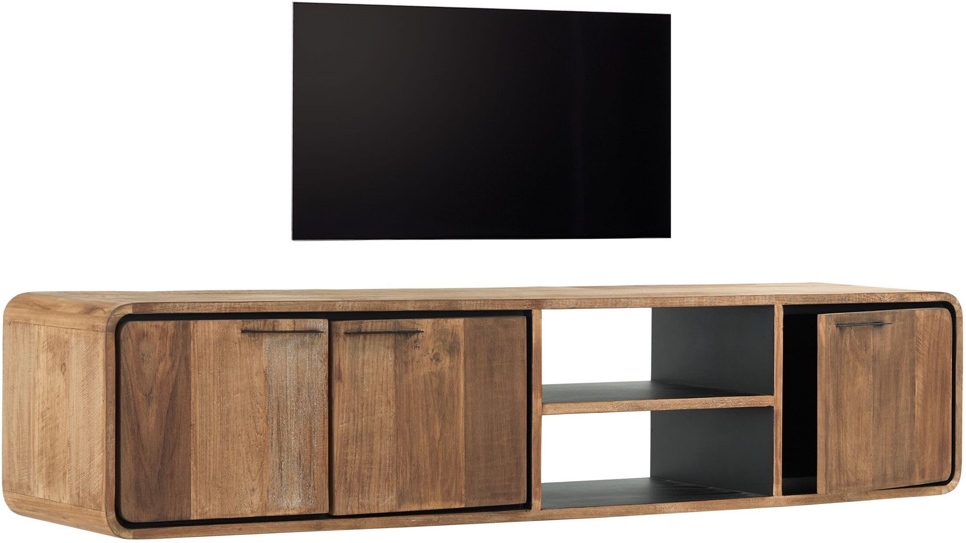 TV Möbel Evo 185 cm hängend recyceltes Teakholz Lowboard