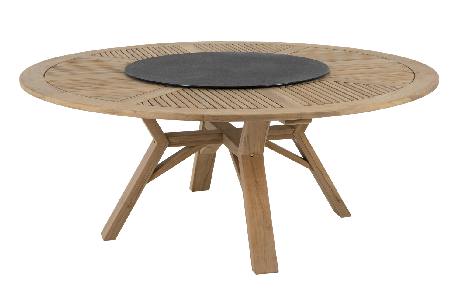 Gartentisch Teaholz Circus 180 Cm Rund Mit Drehplatte gartentisch-teaholz-circus-180-cm-rund-mit-drehplatte