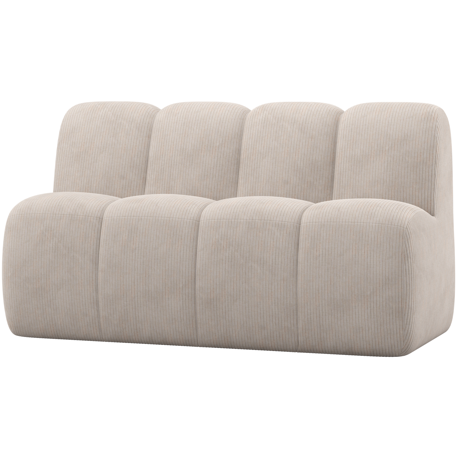 Esszimmerbank Eckbank MOJO 164 cm Element Ribcord ecru