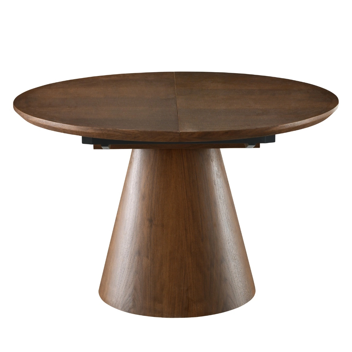 Esstisch Vivan rund Ø 120 cm ausziehbar auf 160 cm MDF Eschenfurnier dunkelbraun