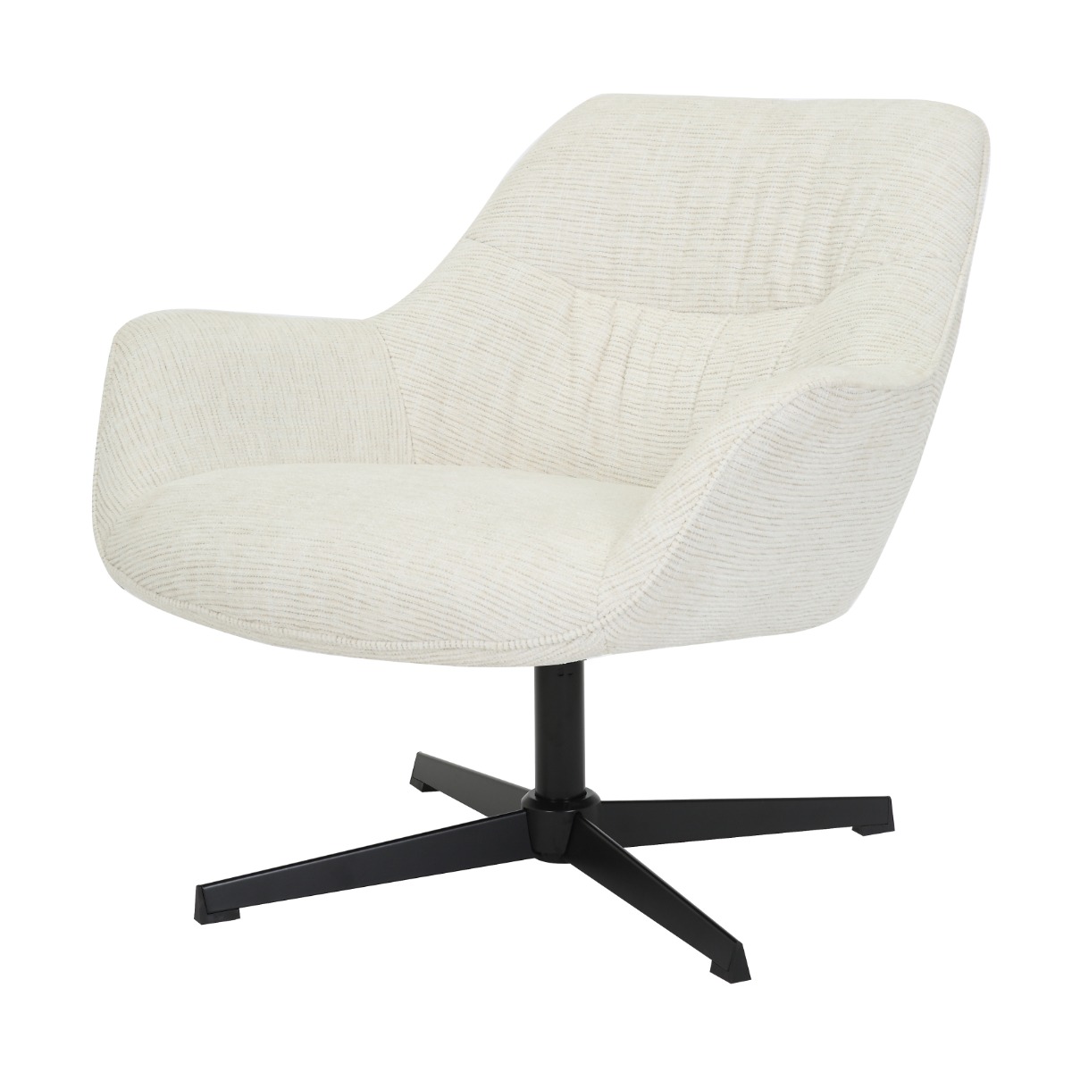 Sessel Daphne mit Armlehnen Drehsessel Stoff sandfarben Relaxsessel Fernsehsessel