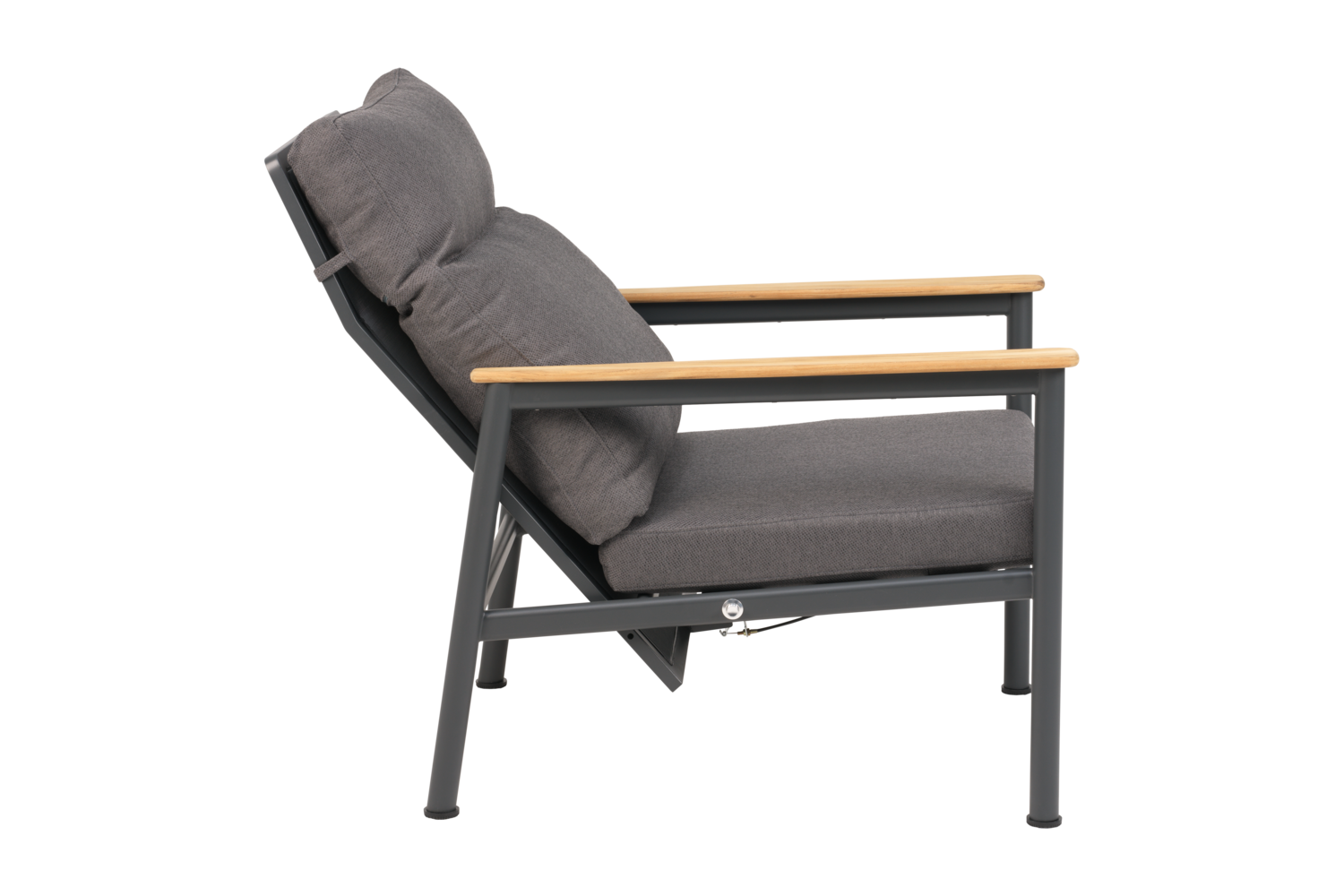 Gartensessel Gartenstuhl Gordon Soft Dawn mit Kissen Aluminium anthrazit