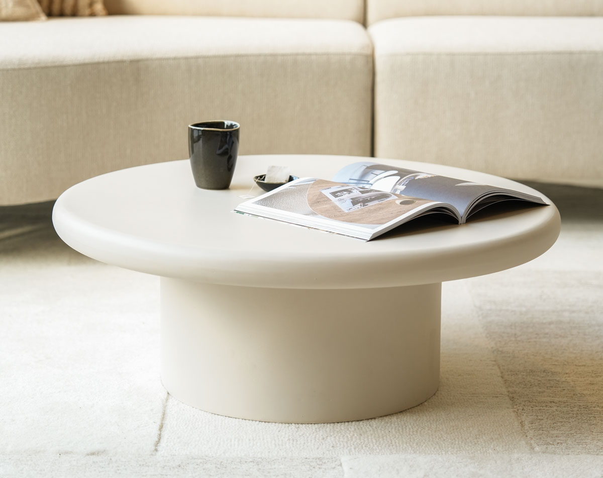 Couchtisch Jade rund Ø 80 cm beige  