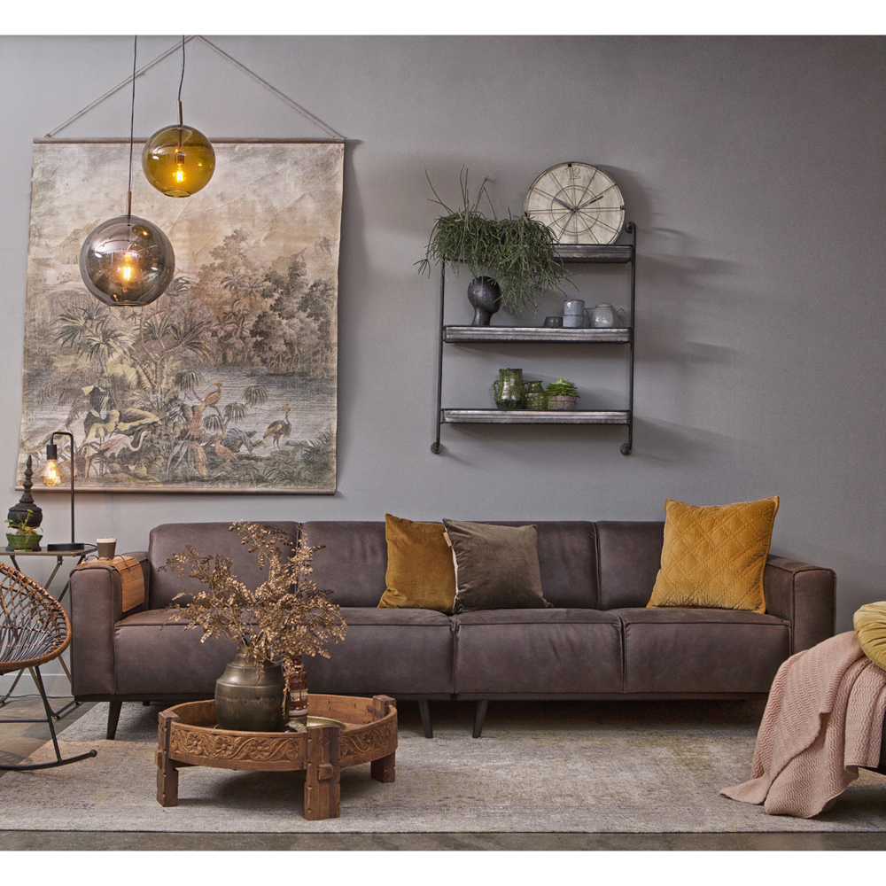 4 Sitzer Sofa STATEMENT Eco Leder grau