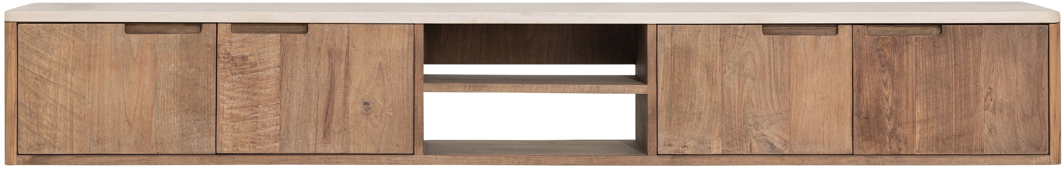 TV Möbel Bliss 210 cm hängend recyceltes Teakholz Mortex Lowboard