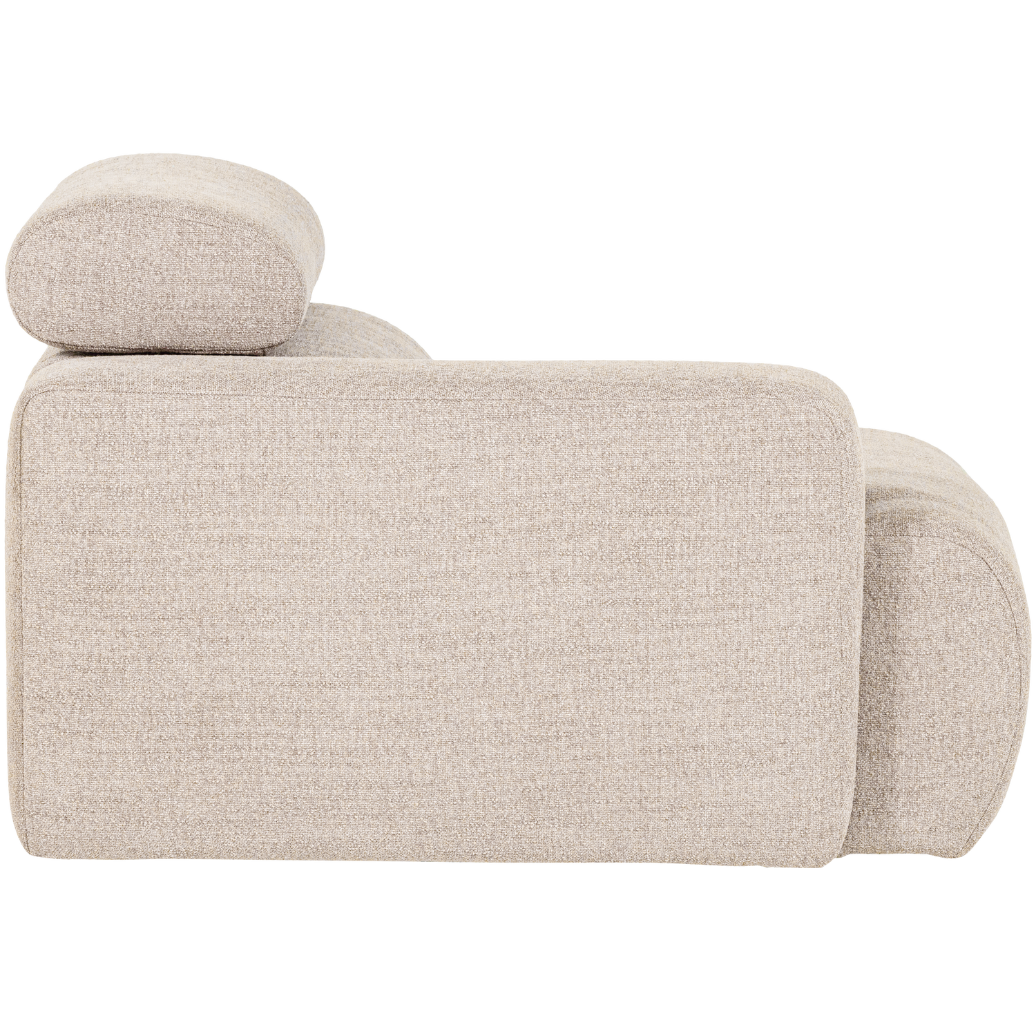 Sofaelement NOVI mit Armlehne links Element Bouclé natur