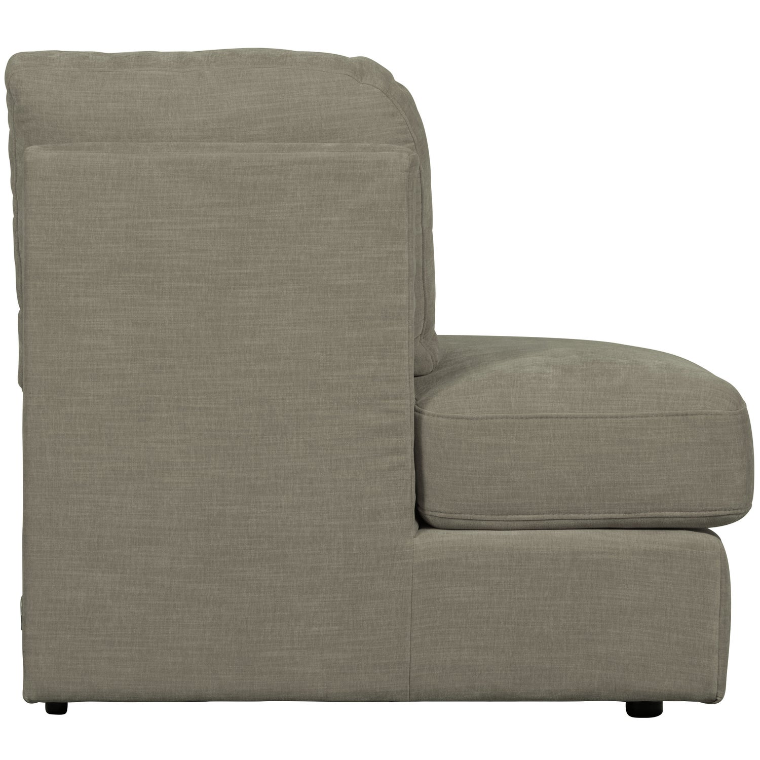 Sofaelement Eckbank FAMILY runde Ecke links Webstoff warmes grau