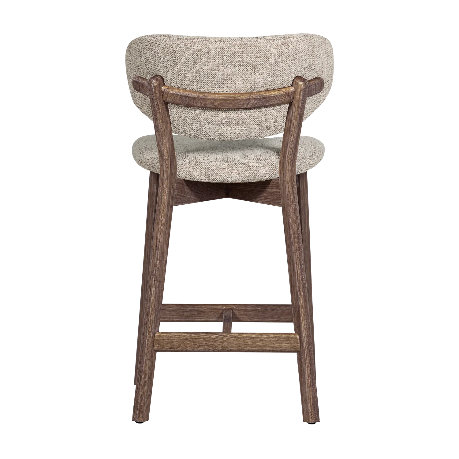 Barhocker UDAR SH 65 cm Eichengestell braun Melange Stoff