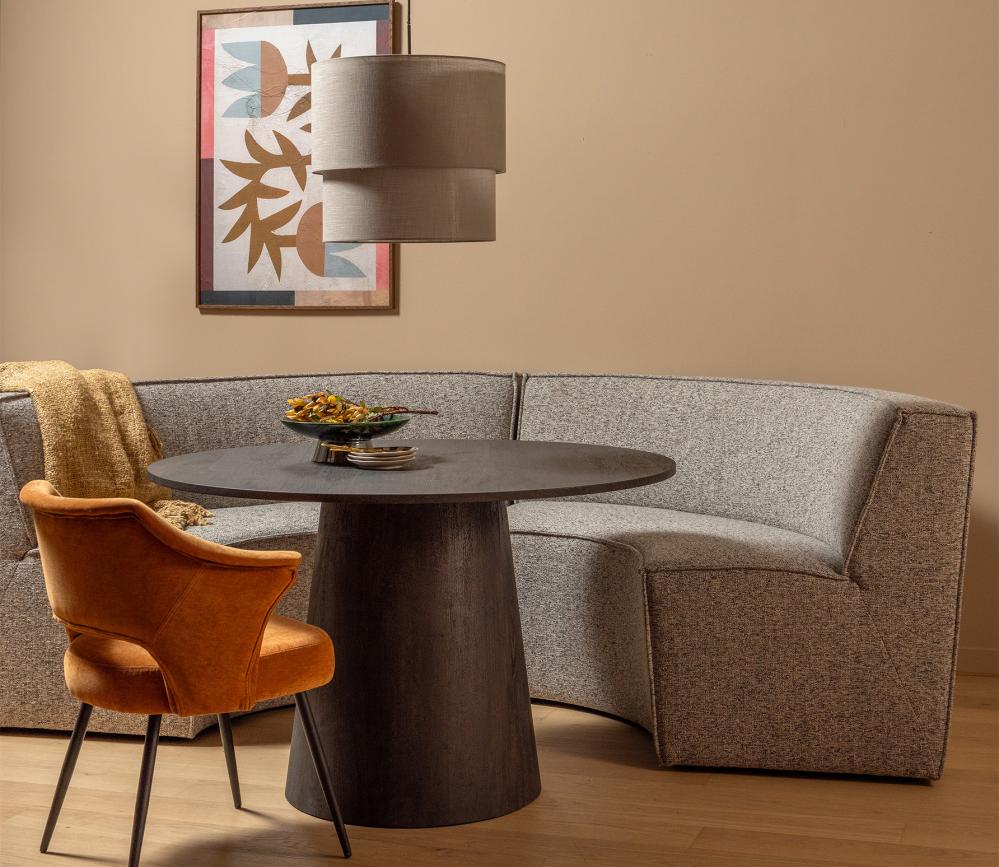 Esstisch MAAN rund Ø 120 cm MDF dunkelbraun
