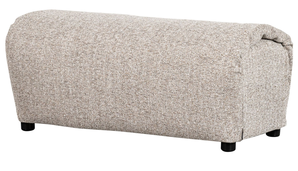 Pouf Sitzhocker BAGGY 91 x 50 cm Webstoff natur melange