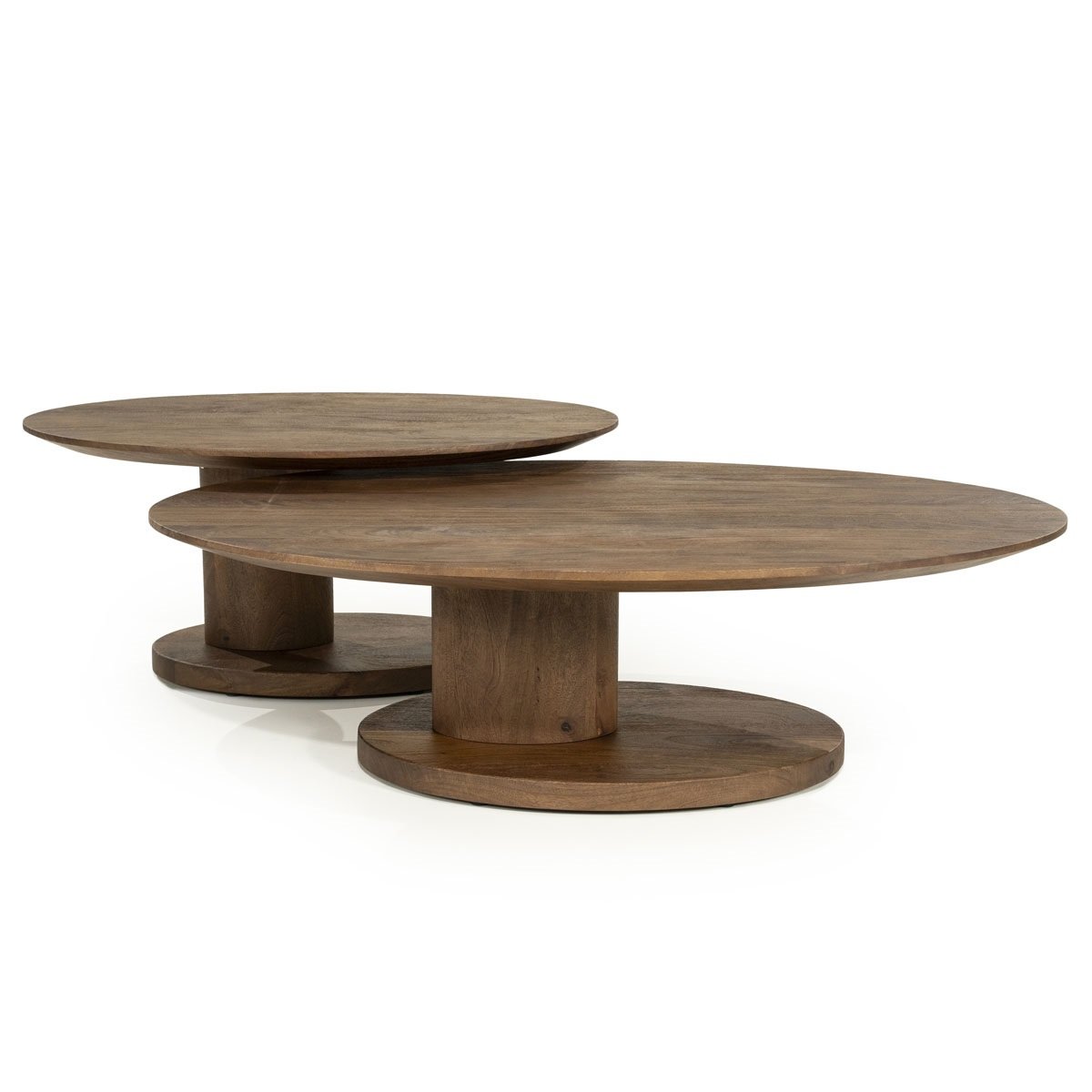 Couchtisch Novia oval 90 x 60 cm Mangoholz Sofatisch Beistelltisch