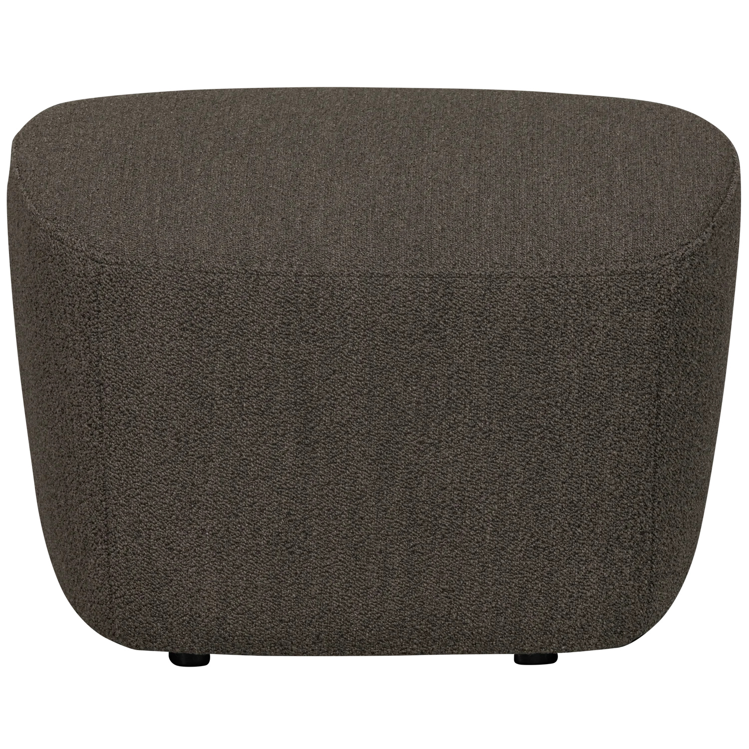 Pouf LOFTY 62 x 48 cm Hocker Sitzhocker Bouclé braun