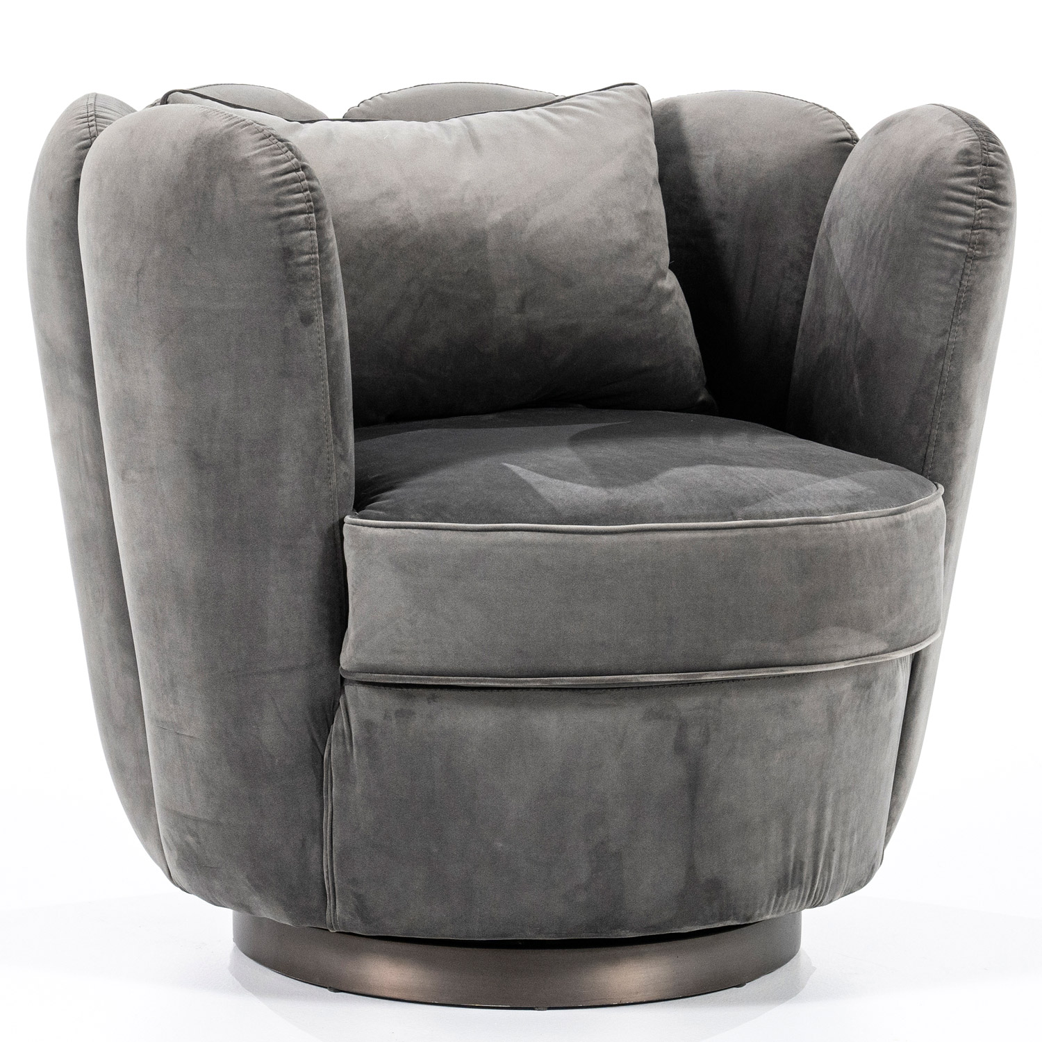 Retro Sessel Maria drehbar Samt Loungesessel