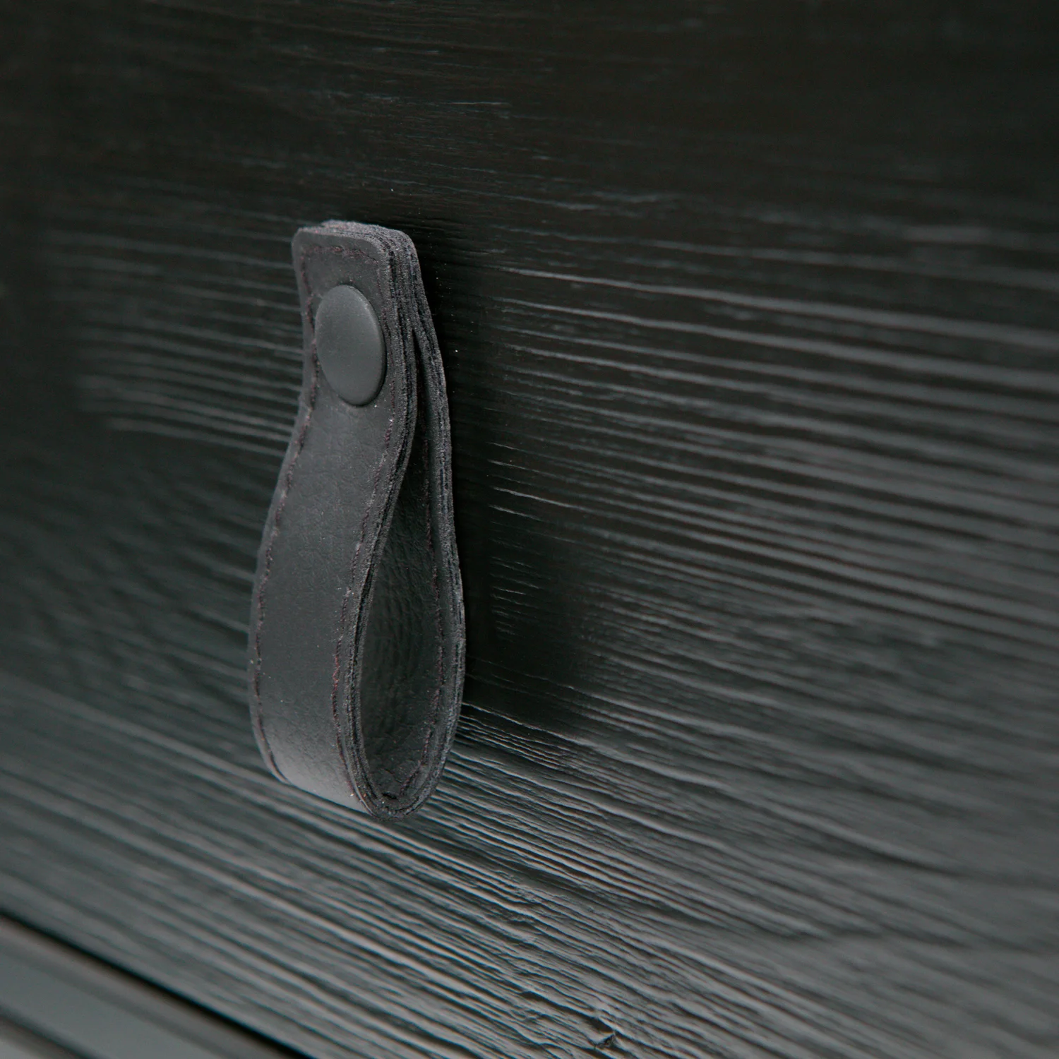 Nachtschränkchen ZOLA H 74 cm mit Schublade Metall Kiefernholz schwarz
