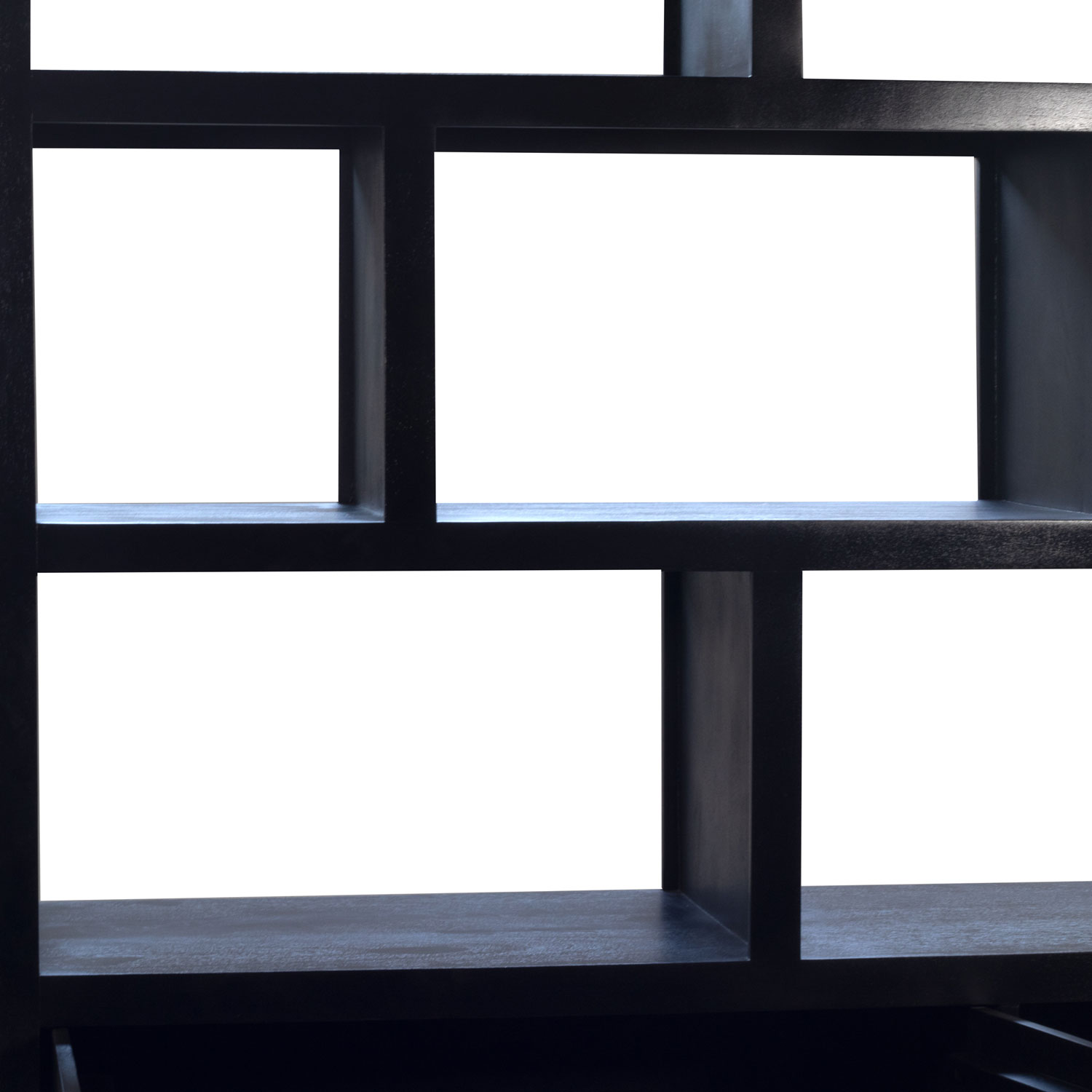 Bücherregal Regal Schrank Aura H 210 mit Mango Holz schwarz