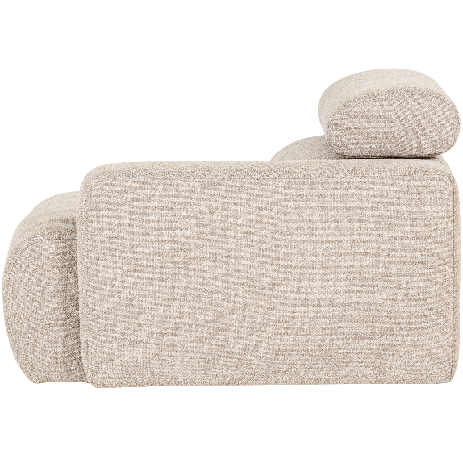 Sofaelement NOVI mit Armlehne rechts Element Bouclé natur